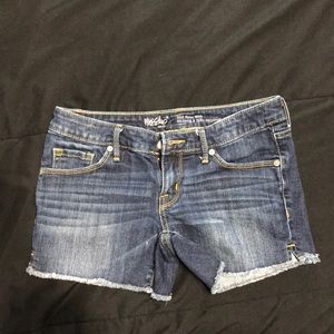 EUC Mossimo Mid Rise Midi Denim Shorts